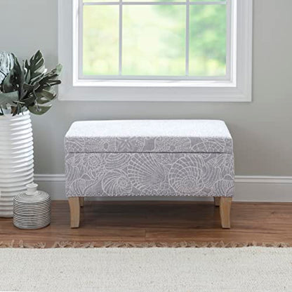 Stone Upholstered Storage Stephanie Ottoman
