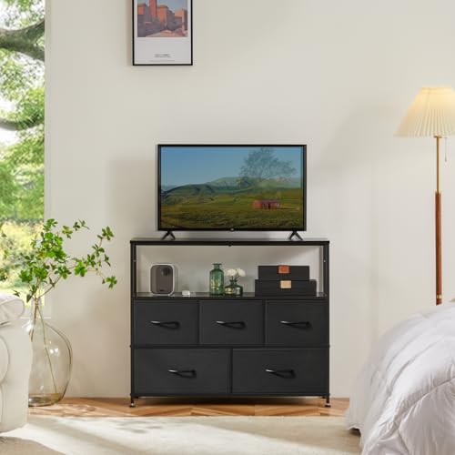 TV Stand Dresser, Media Console with Storage Drawers, TV Table, view 3