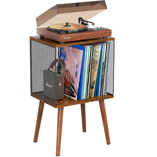 X-cosrack Record Player Stand with Storage up to 100 Albums, view 2