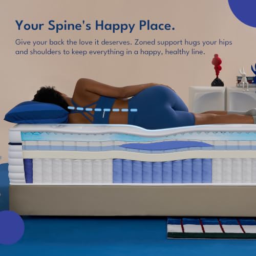 12 Inch Queen Size Mattress in a Box with Memory Foam & Pocketed Coils, view 4
