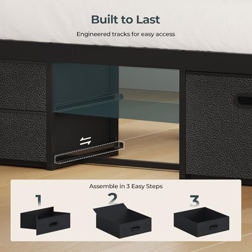 Metal Bed Frame with Storage, view 5