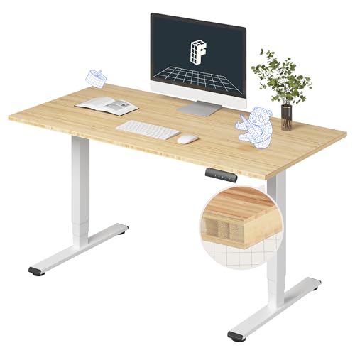 FlexiSpot E6 Bamboo 3-Stage Dual Motor Electric Standing Desk 55 x 28 Sit Stand, view 2
