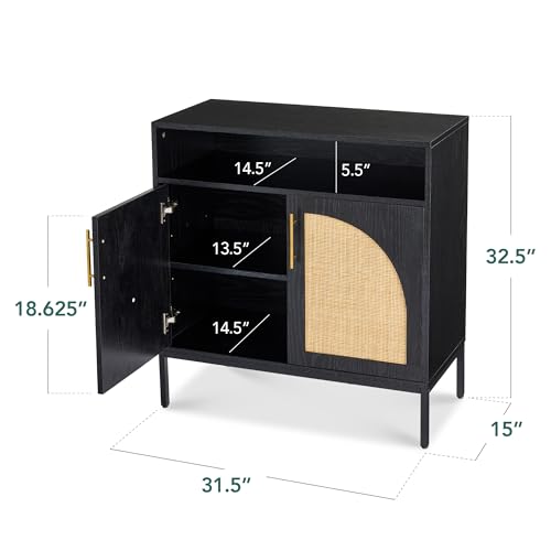 Rattan Sideboard Buffet Cabinet, Entryway Table, Accent Storage Cabinet, view 4