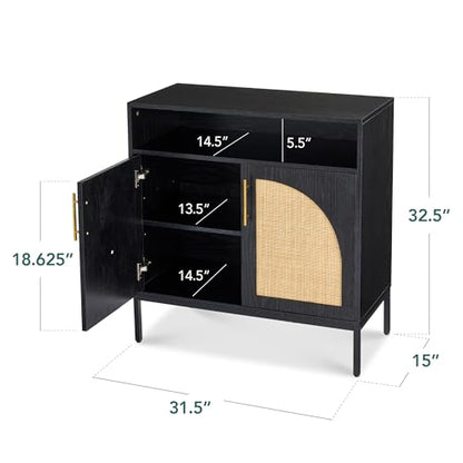 Rattan Sideboard Buffet Cabinet, Entryway Table, Accent Storage Cabinet, view 4
