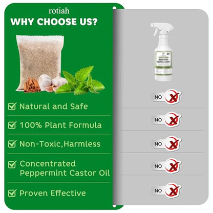Pest Rodent Repellent Pouches, Peppermint Oil for Mouse, Roach, Ant, Spider, view 7