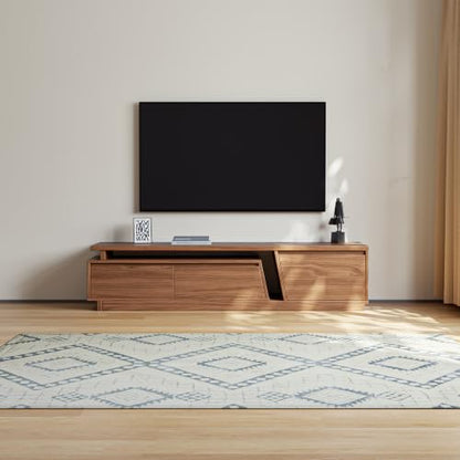 Extendable TV Stand for 65-110" TVs, Modern Media Console, Walnut Brown, view 5