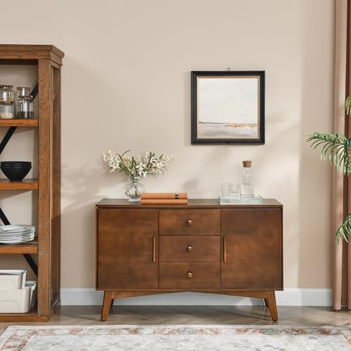 Wood Sideboard Buffet Cabinet with Storage, view 4
