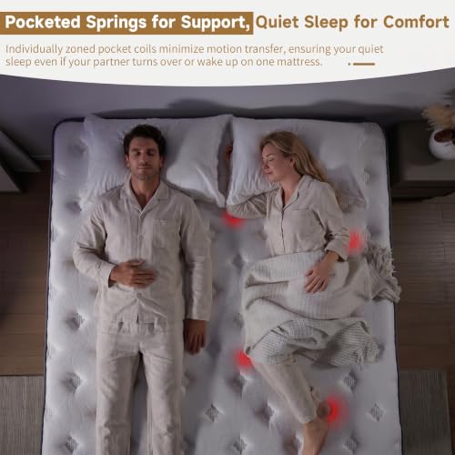 Queen Mattress, 12 Inch Hybrid Queen Mattress in a Box, view 6