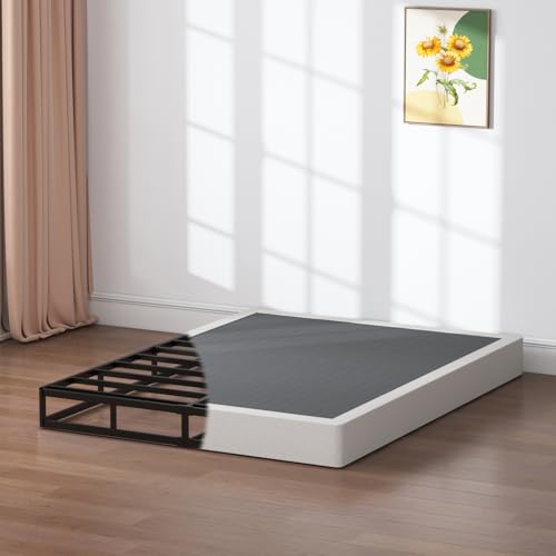 Queen Box Spring 7 Inch Metal Frame Mattress Foundation Bed Base, view 6