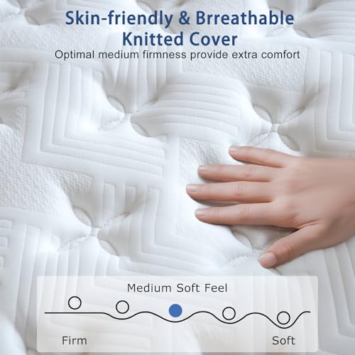 King Size Mattress, 12 Inch Medium Firm Hybrid King Bed Mattress, view 6