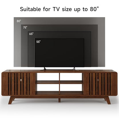70" TV Stand for TV Up to 85", Mid-Century Modern Television Stand, view 7