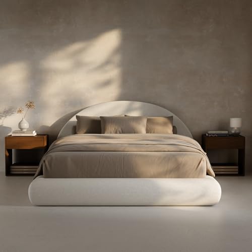 AirFrame Half-Moon Upholstered Queen Platform Bed Frame, view 2