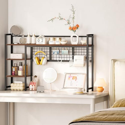 Desk Shelf, 44.9" Desktop Organizer Shelf, Desk Hutch for Computer Monitor, view 6