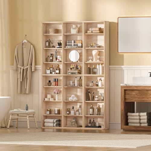 8 Tier Tall Display Cabinet, Natural Media Storage Cabinet11, view 6