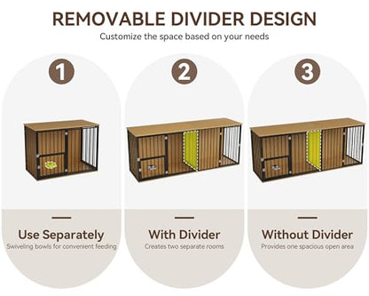 80.7" Double Dog Crate Furniture, view 5