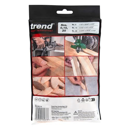 100pcs Beechwood Joining Biscuits Variety Pack (No. 0, 10, 20) for Woodworking, Joinery, and Furniture Framing, BSC/MIX/100