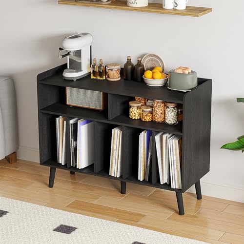 Record Player Stand, Turntable Stand, 2 Open Storage & 5 Shelves, view 6