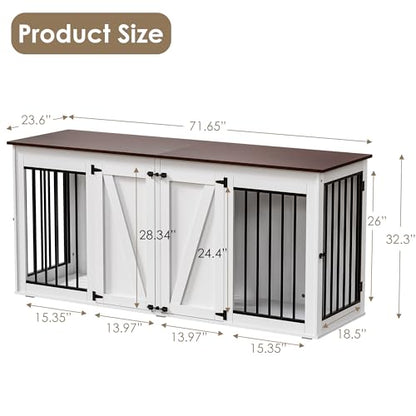 71 in Dog Crate Furniture for 1 or 2 Dogs, view 6