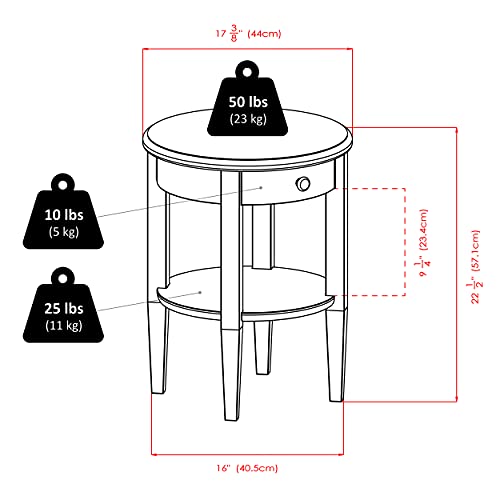 Concord Occasional Table, Small End Table with Shelf Storage, Practical and Elegant Living Room Decor, Stylish Furniture Essentials for New Homes, Apartments