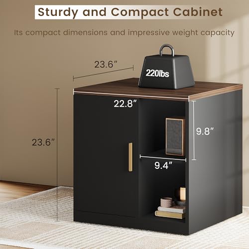 Computer Desk with Hutch & File Cabinet, 72.8" Home Office Desk Set with Under Desk Printer Stand, Office Desk with Hutch Built in Power Outlet, USB/Type-C, Black Walnut