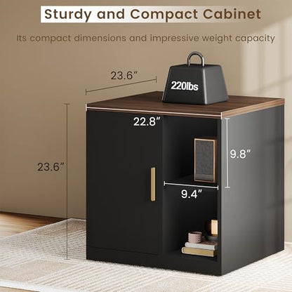 Computer Desk with Hutch & File Cabinet, 72.8" Home Office Desk Set with Under Desk Printer Stand, Office Desk with Hutch Built in Power Outlet, USB/Type-C, Black Walnut