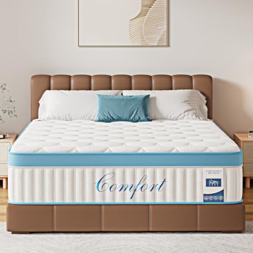 Full Size Mattress, 12 Inch Firm Hybrid Memory Foam Mattress, view 2