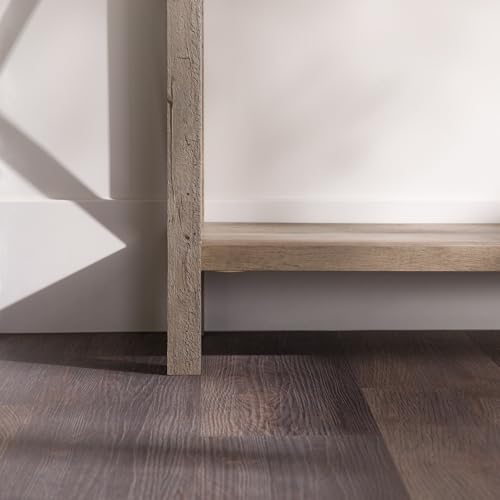 Sedalia Modern Farmhouse Metal X Entry Table, 46 Inch, Grey