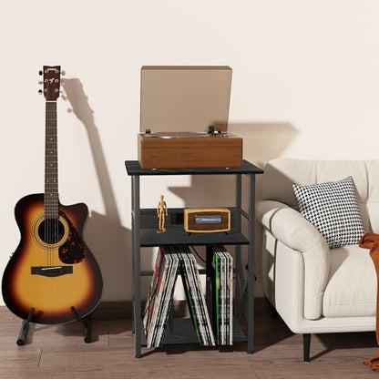 Record Player Stand with Charging Station, view 4