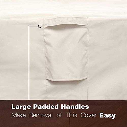 Patio Chair Covers, Lounge Deep Seat Cover, Heavy Duty and Waterproof Outdoor Lawn Patio Furniture Covers (2 Pack - Large, Beige & Brown)