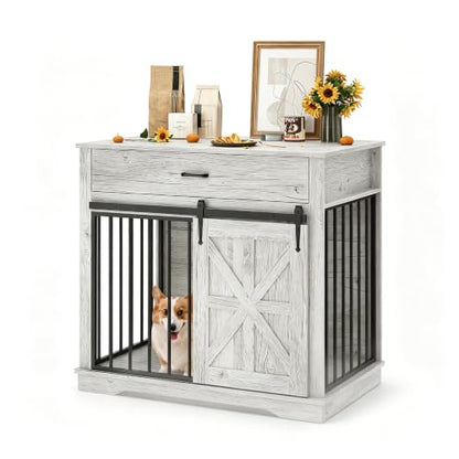 38" Farmhouse Dog Crate Furniture for Small & Medium Dogs, view 2