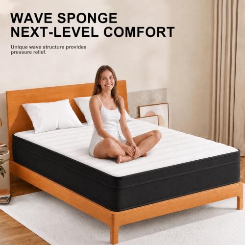 Queen Size 10 Inch Hybrid Mattress in a Box, view 8
