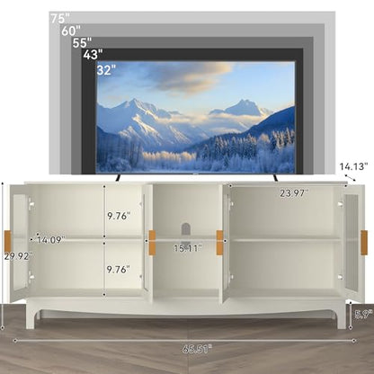65 Inch TV Stand for TVs up to 70+ inch, view 3
