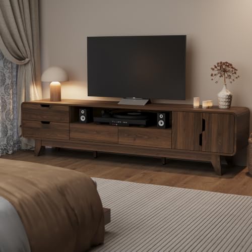 75" TV Stand, Mid Century Modern TV Stands for TVs up to 85 inch, view 7
