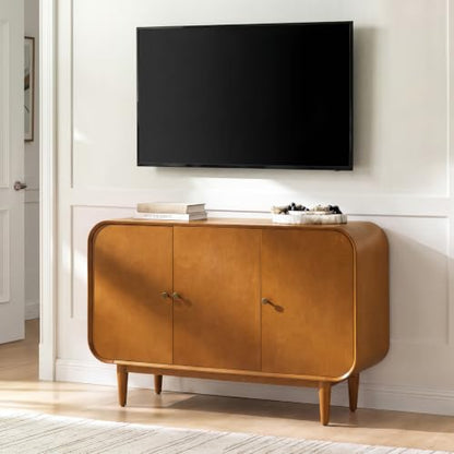 48" Buffet Cabinet with Storage, 3 Doors Sideboard, Acorn, view 8