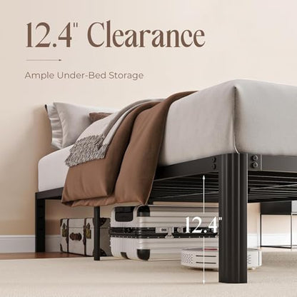 Full Metal Bed Frame 14 Inch, Heavy Duty Platform, No Box Spring Needed, view 5