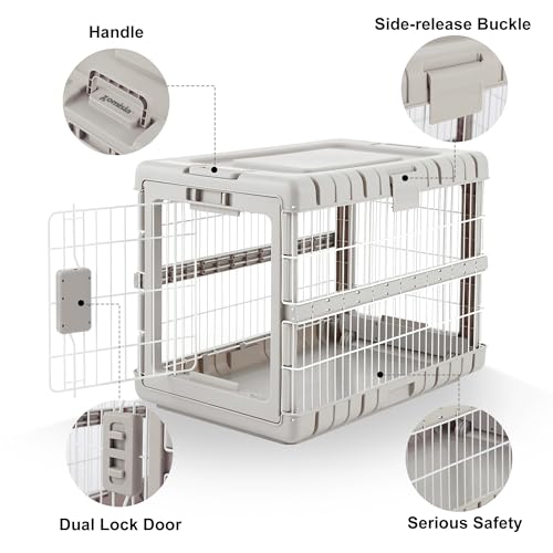 28" L Collapsible Dog Crate for Dogs, Heavy Duty Dog Kennel Indoor, view 6