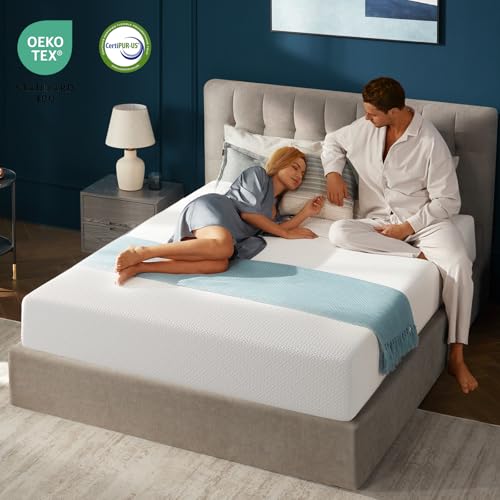 Twin Mattress, 6 Inch Gel Memory Foam Mattress in a Box, Gel Infused, Fiberglass Free, Medium Firm Mattresses, CertiPUR-US Certified, Breathable & Pressure Relief, White