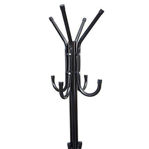Freestanding Coat Rack, Multi-Tier Organizer for Office and Entryway, Metal, view 6