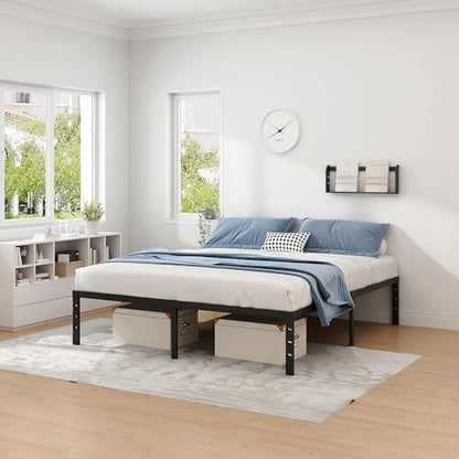 Metal Bed Frame,King Size Bed Frame with Storage Space,18 Inch, view 3