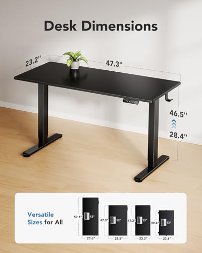 Electric Standing Desk, Whole Piece Desktop, Adjustable Height Computer Desk, view 4
