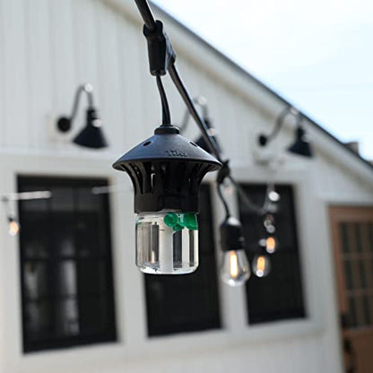 BiteFighter Outdoor LED Weatherproof Proven Mosquito Repellent String Lights 36 Ft, Includes 3 Replaceable Repellent Pods