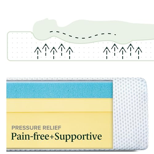 Zinus 8 Inch Green Tea Cooling Memory Foam Mattress [New Version], Twin, Fiberglass Free, Medium Firmness, Cooling Gel Foam, Certified Safe Foams & Fabric, Mattress in A Box