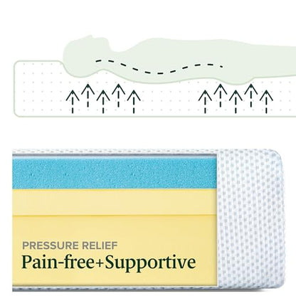 Zinus 8 Inch Green Tea Cooling Memory Foam Mattress [New Version], Twin, Fiberglass Free, Medium Firmness, Cooling Gel Foam, Certified Safe Foams & Fabric, Mattress in A Box