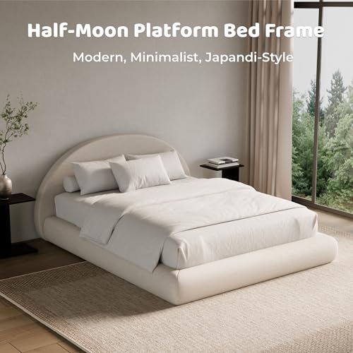 AirFrame Half-Moon Upholstered King Platform Bed Frame, view 7