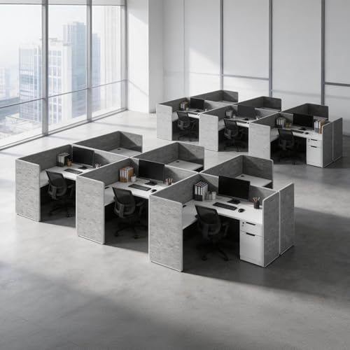6 Person Office Cubicles Workstations, view 8