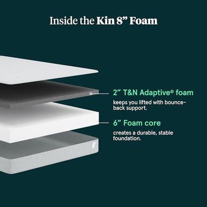 Kin By Tuft & Needle Firm 8" Adaptive Foam Full Mattress in a Box, view 4