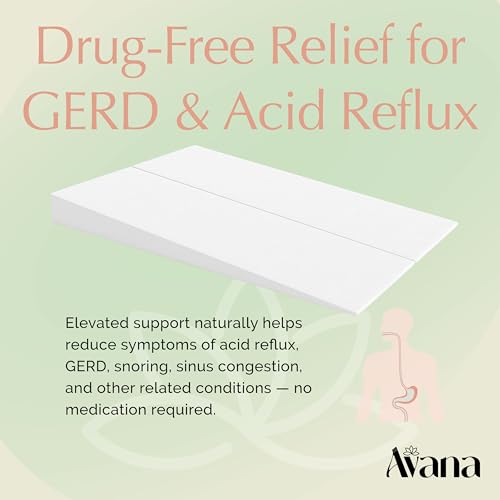 Mattress Elevator - Under Bed 7-Inch Incline Foam Support - Riser for Acid Reflux, GERD, and Sleep Relief - Queen