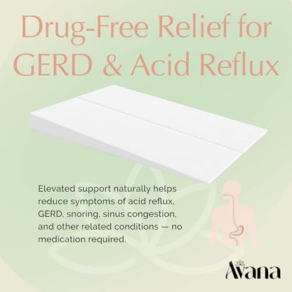 Mattress Elevator - Under Bed 7-Inch Incline Foam Support - Riser for Acid Reflux, GERD, and Sleep Relief - Queen