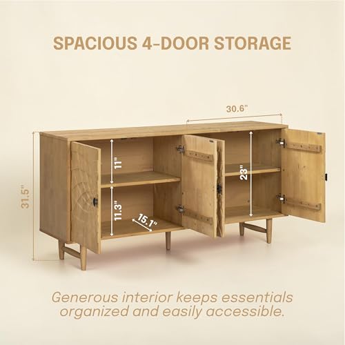 Bloom Solid Wood Sideboard, view 6