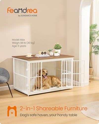 48" Dog Crate Furniture, Heavy-Duty Dog Kennel Side End Table, view 3